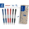 PILOT Super Grip Ballpoint Pens, Set of 6 in M