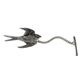 Kiola Designs Silver Toned Sparrow Bird Tie Tack