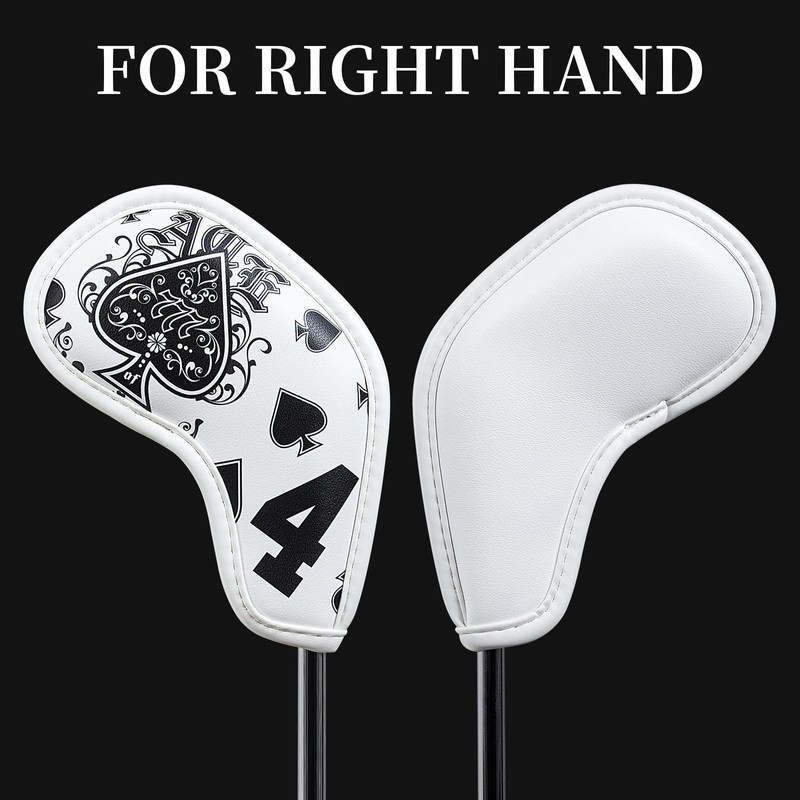 Golf Iron Club Head Covers Magnetic 10pcs 4-9,P,A,S,L Right Hand