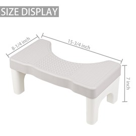 2 Pack Toilet Stool, Bathroom Squat Stool, Poop Stool for Adults, Plastic Potty Stool