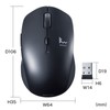 Sanwa Supply MA-WBTBL193BK Mouse Combo (Bluetooth + 2.4 GHz Wireless