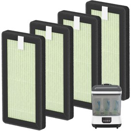 4 Pack HEPA Replacement Filter Compatible with Dr. Brown's All-in-One Sterilizer and Dryer for Baby Bottles and Pacifiers, Powerful Filtration Dryer Advanced Filter, 24-Month Value and Easy to Clean