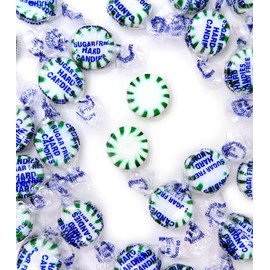 SweetGourmet Sugar-Free Spearmint Starlight Bulk Arcor Hard Candy | 2 Pounds