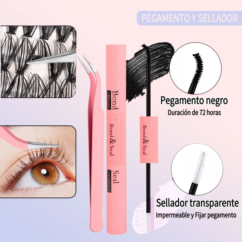 Extensiones Pestañas Diy, Kit De Racimos De Pestañas Mixto