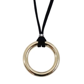 S.W.P rpsd-001 Simple Metal Men's Long Necklace Glasses Holder, Metal Brass Metal Shamde (faux suede) Brass, No Gemstone