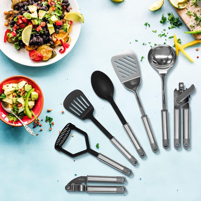 Fackelmann MODE Spaghetti Spoon, Spaghetti Tong, Server, PBT Plastic Non-Stick