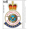 RAF Royal Air Force Veteran Car Sticker - HM Armed