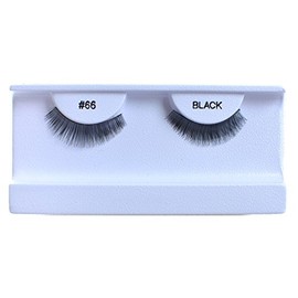 10 Pairs 100% Human Hair False Eyelashes Natural Black #66