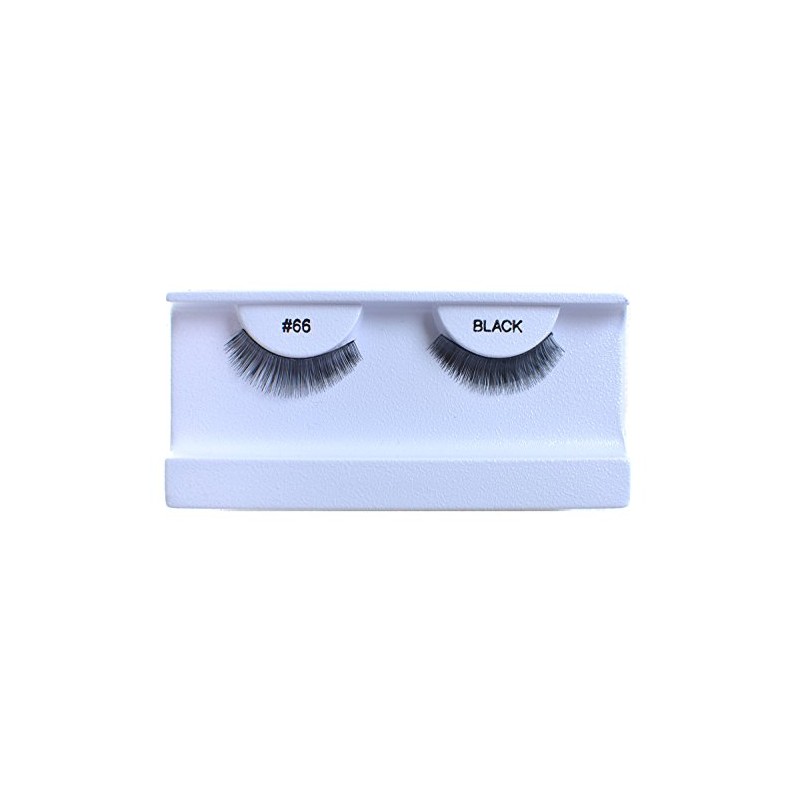 10 Pairs 100% Human Hair False Eyelashes Natural Black #66