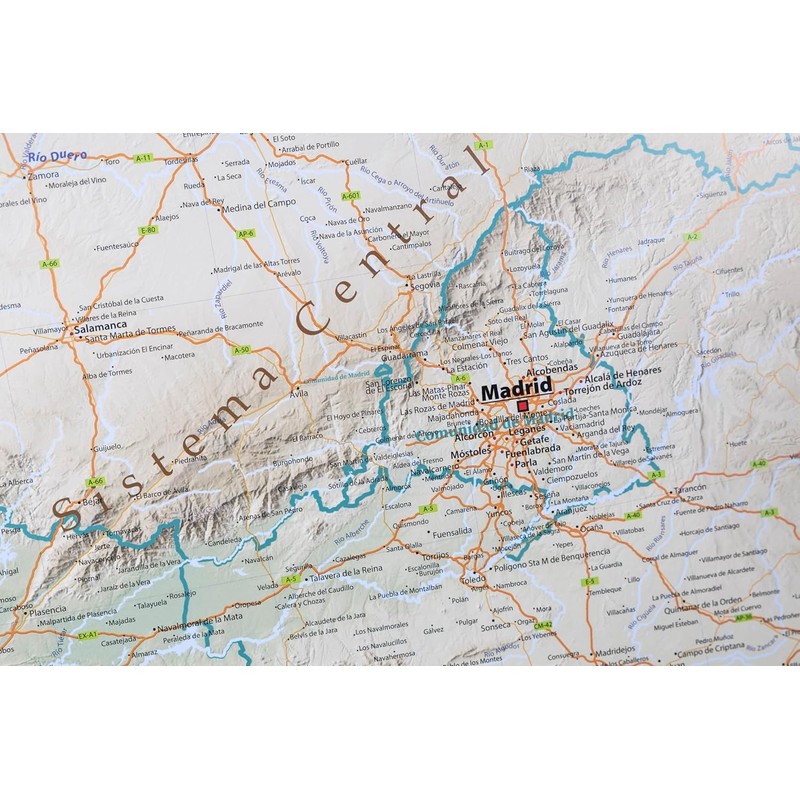 GeoMetro: Large map of Spain with full lamination (wall map)