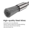 60pcs Stainless Steel Wire Brushes Wheel Cup Pen Cleaning Brush