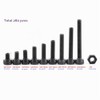 Tornillos M3 280PCS y Tuercas Hex de Acero de Aleaci?n