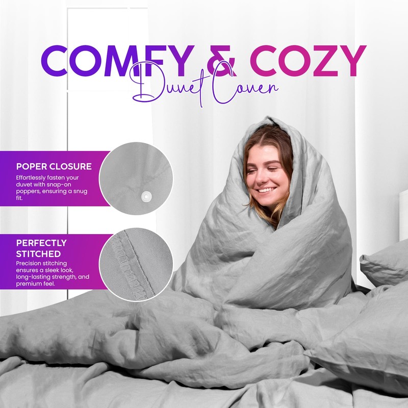 Sunshine Comforts Single Duvet Cover Set - 100% Soft brushed