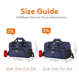 Lifewit Large Cooler Bag 32 Cans Insulated Lunch Bag Lightweight Portable Cool Bag Double Layer for Picnic, Beach, Work, Trip