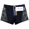 Aquarti Men's Short Striped Swimming Trunks, 16201 Black/Graphite