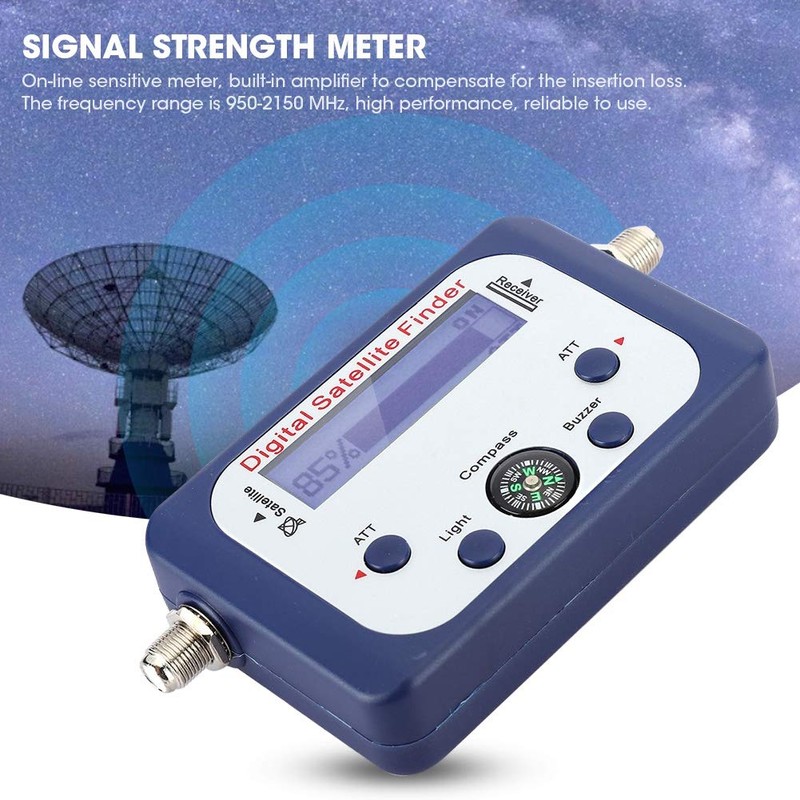 Digital Satellite Finder, 950-2150MHz Satellite Finder Meter with LCD Display