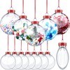 Sumind 12 Pieces Clear Christmas Fillable Ornament Balls 3.15 inch