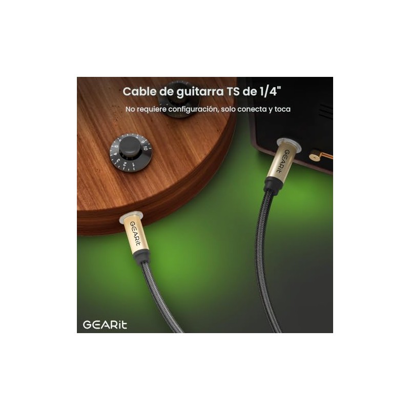 GEARit Cable de instrumento de guitarra (6 pies, 2 unidades)