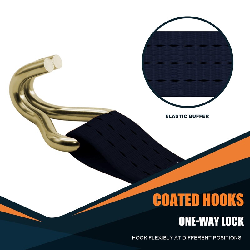 SALUINOKI 1.5 inch Ratchet Straps Heavy Duty 8 Pack 1-1/2