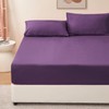 RUIKASI Superking Fitted Sheet Deep - Purple Bottom Sheet for