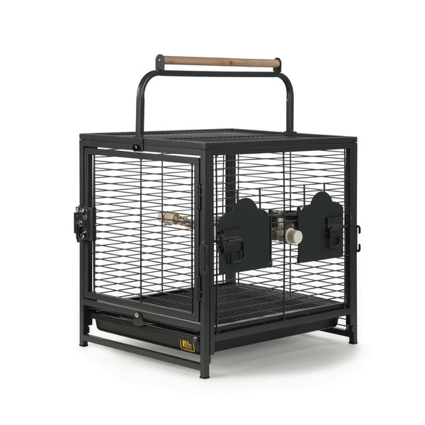 Prevue Pet Products Travel Carrier for Birds, Black 18.8"L x