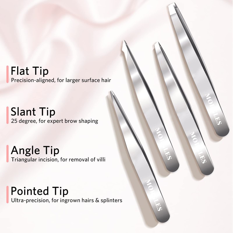 Tweezers and Nail Clipper Set with Case for Men Women,