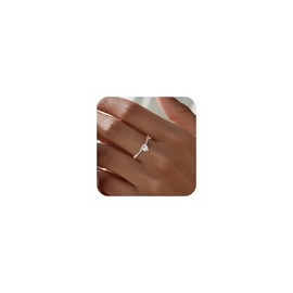 ALEXCRAFT Diamond Ring Women Ster Silver Adjustable Rings Heart Ladies Rings Silver Cubic Zirconia Ring Fidget Rhinestones