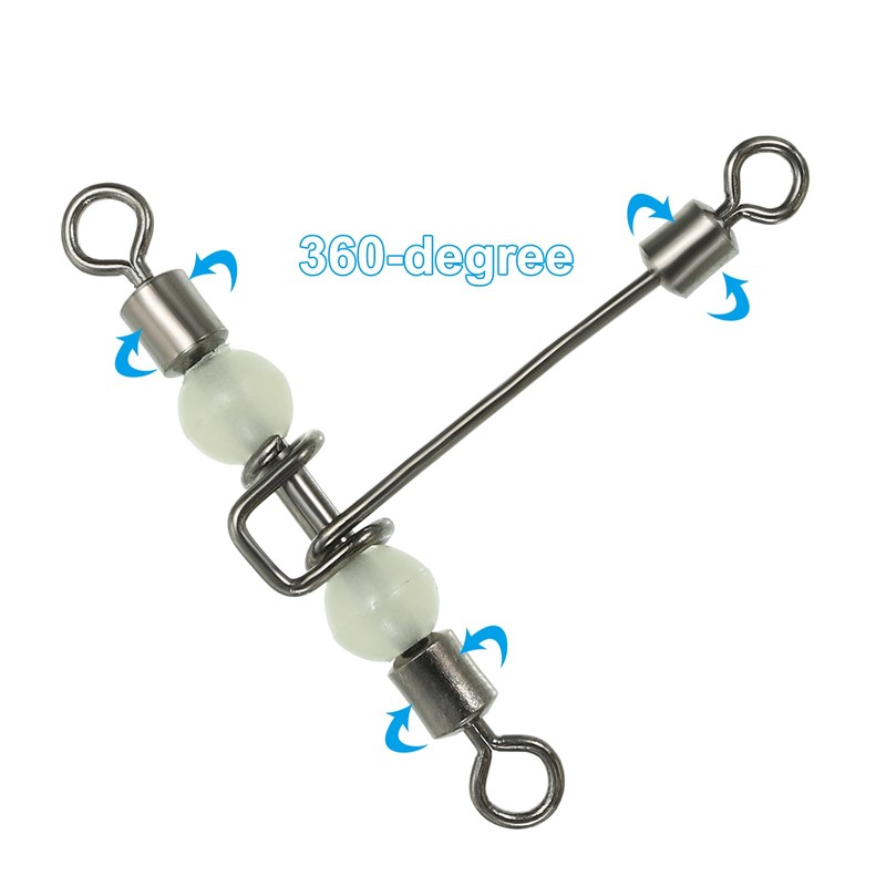 PATIKIL 3-Way Swivel 97lb 25 Pack Cross Line T-Turn Rolling