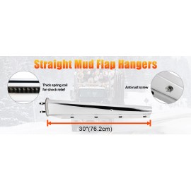OEM MF04 30 Inch Stainless Steel Straight Mud Flap Hanger Semi Truck Trailer Accessories 2PCS 1SET Bolt Space 1-1/8"Specification: bolt spacing:11/8"