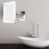 JERDON Rectangular Wall Mount Makeup Mirror - Lighted Makeup Mirror