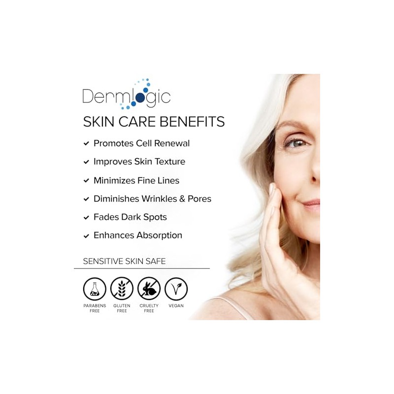 Dermlogic Anti Ageing Resurfacing Peel Pads - Contains Salicylic, Glycolic,