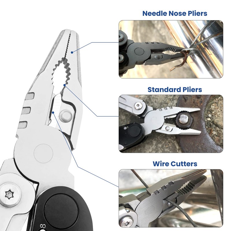 HONZIN Multitool 12 in 1 Multifunctional Pliers, Multi Tool Foldable