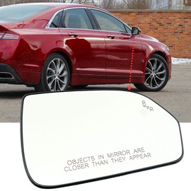 Right Passenger Side Mirror Glass Heated w/Blind Spot Without Auto Dimming Compatible with for Lincoln MKZ 2013-2020 Right Side Oniy for Heated w/Blind Spot No-Anti-glare