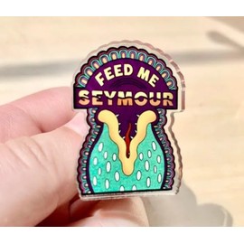 Musical Little Shop of Horrors Acrylic PIN | 1 Individual ACRYLIC PIN by Coloring Broadway | Inspired by Feed Me Seymour - Laser Cut - High Definition (1.5" x 1.15")