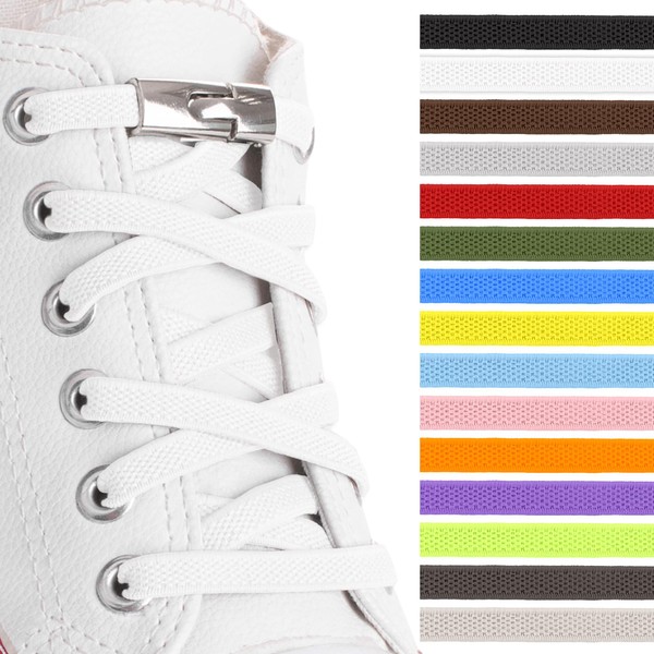 SULPO Flat Shoelaces without Tying - Buckle Closure - Laces