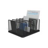 TRU RED 5 Compartment Wire Mesh File Organizer, Matte Black,