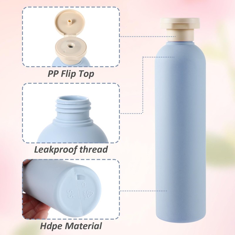 Molain Squeeze Bottles, Pack of 2 Leak-Proof Squeeze Travel Containers,