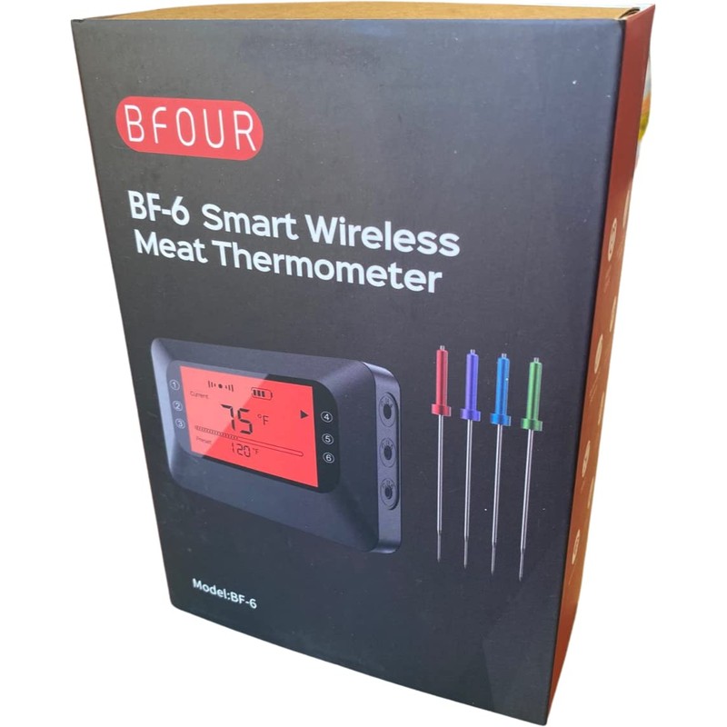 (6 Probe WiFi Digital Long Range BBQ Thermometer W/Blue Tooth