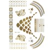 Wrapables Celebrity Inspired Temporary Tattoos in Metallic Gold Silver and