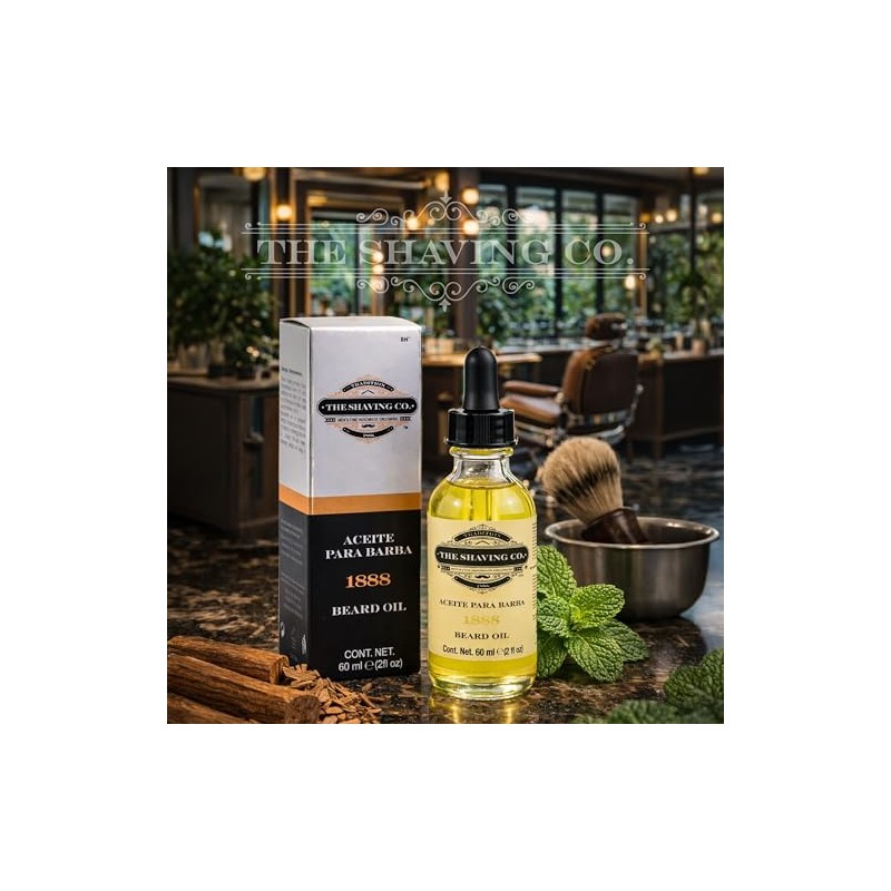 THE SHAVING CO Aceite para Barba 1888 Cantidad 60ml/2oz. Aroma