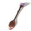 Soulnioi Retro Amethyst Crystal Alloy Metal Coffee Tea Spoon Dessert