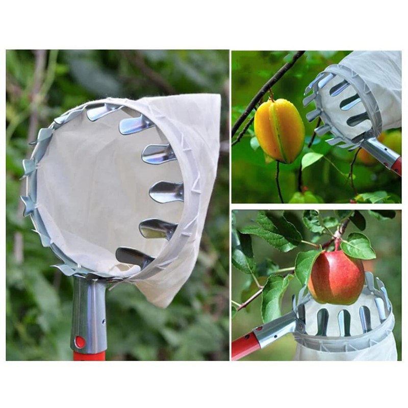 SEIWEI Harvesters Fruit Pickers, Outdoor Pick Tool Metal Fruit Catcher