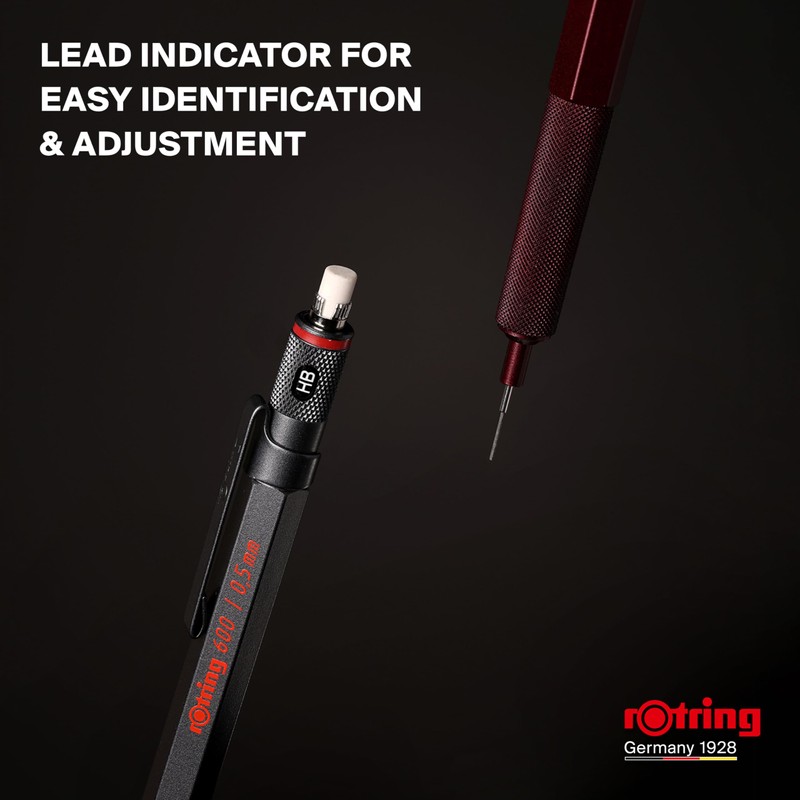 rOtring 2204409 600 Dark Stone 0.5mm Rottling Mechanical Pencils in