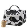 Makeup Organizer Bag - Cow Print Makeup Cosmetic Organizer Pouch
