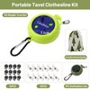Caudblor Portable Camping Clothesline Cord,Retractable Travel Clothes line, Laundry Drying
