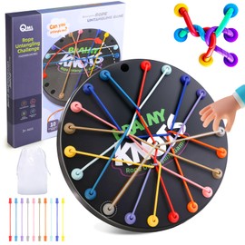 PKKP Brainy Knots Rope Untangling Table Strategy Board Game, Logic Games Knot Logic Game, Twisted Games Colourful Twisted Rope Puzzle Game, Family Games 2 to 4 Players