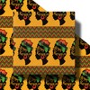 RUSPEPA Kwanzaa Wrapping Paper Roll, Mini Roll, Orange Background with