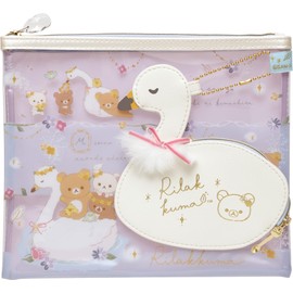 San-X Rilakkuma CA33601 "Swan and Golden Flowers" Pouch Set