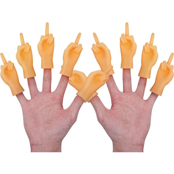 Yolococa Tiny Hands Middle Finger 10 PCS Little Finger Puppets Mini Finger Hands Miniature Small Hands Tiktok