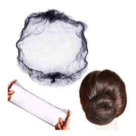 100 count Hairnet Bun Net Invisible Hair Net Elastic Mesh 20inch 50cm (Bulk Packing,Dark Brown) - Color: black, Size: 100PCS